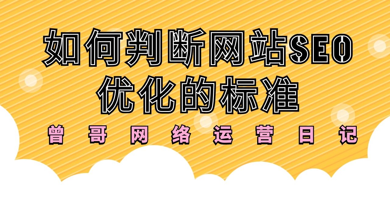 如何判断网站SEO优化的标准插图